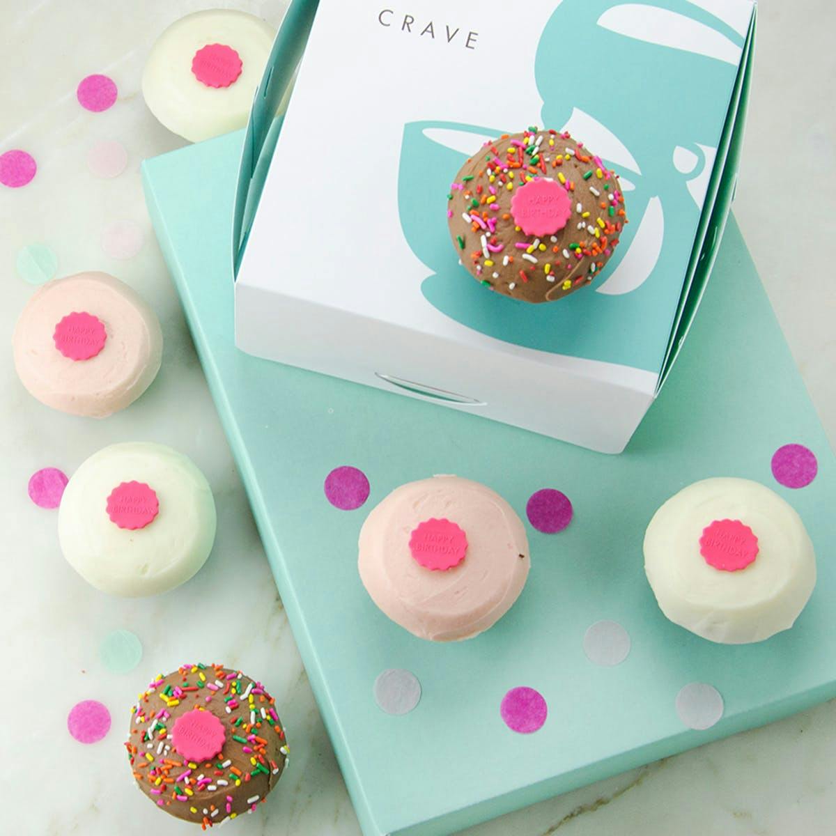 Pink Happy Birthday Cupcake Dozen by Crave Cupcakes - Alternate image 2