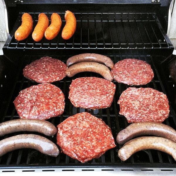 8 Wagyu Burgers + 8 Sausages Grill  Pack by Lone Mountain Wagyu - Alternate image 3