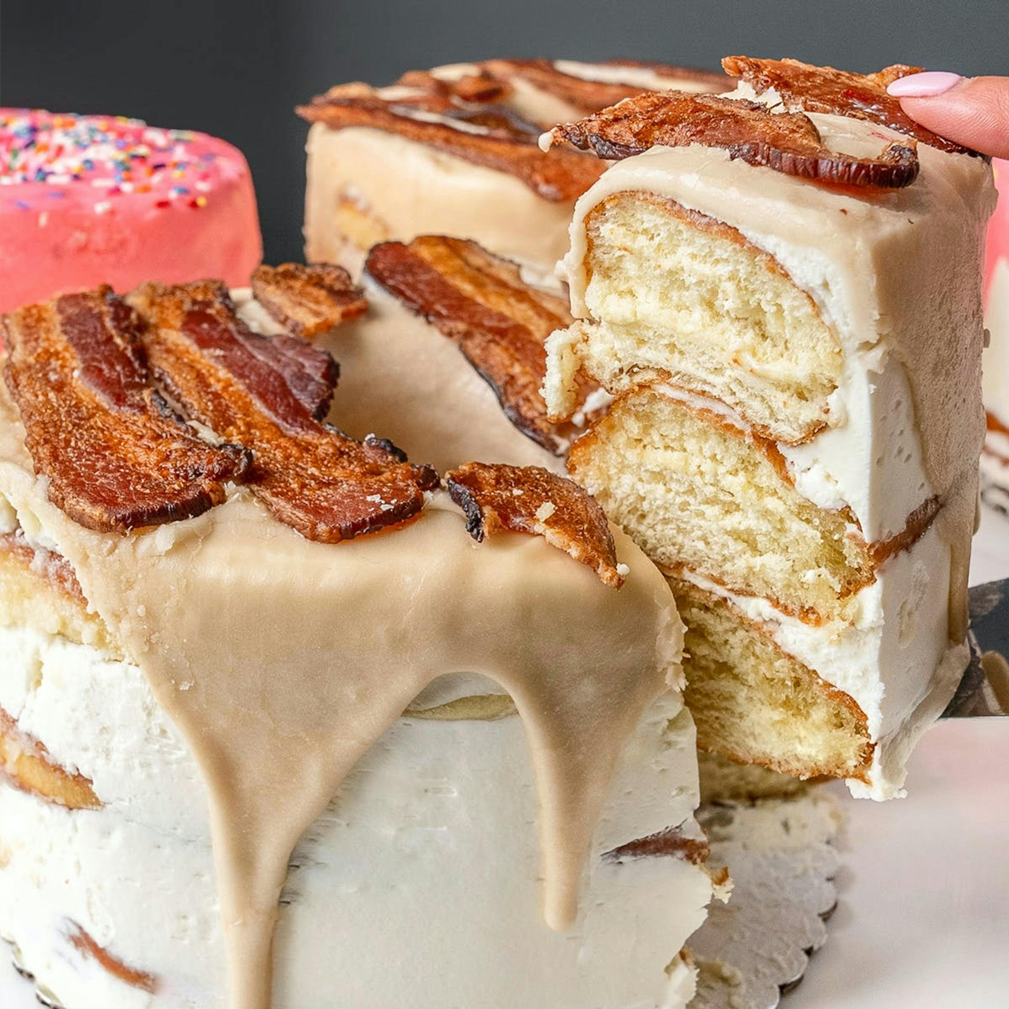 Maple Bacon Jumbo Donut Cake by Angel Food Bakery