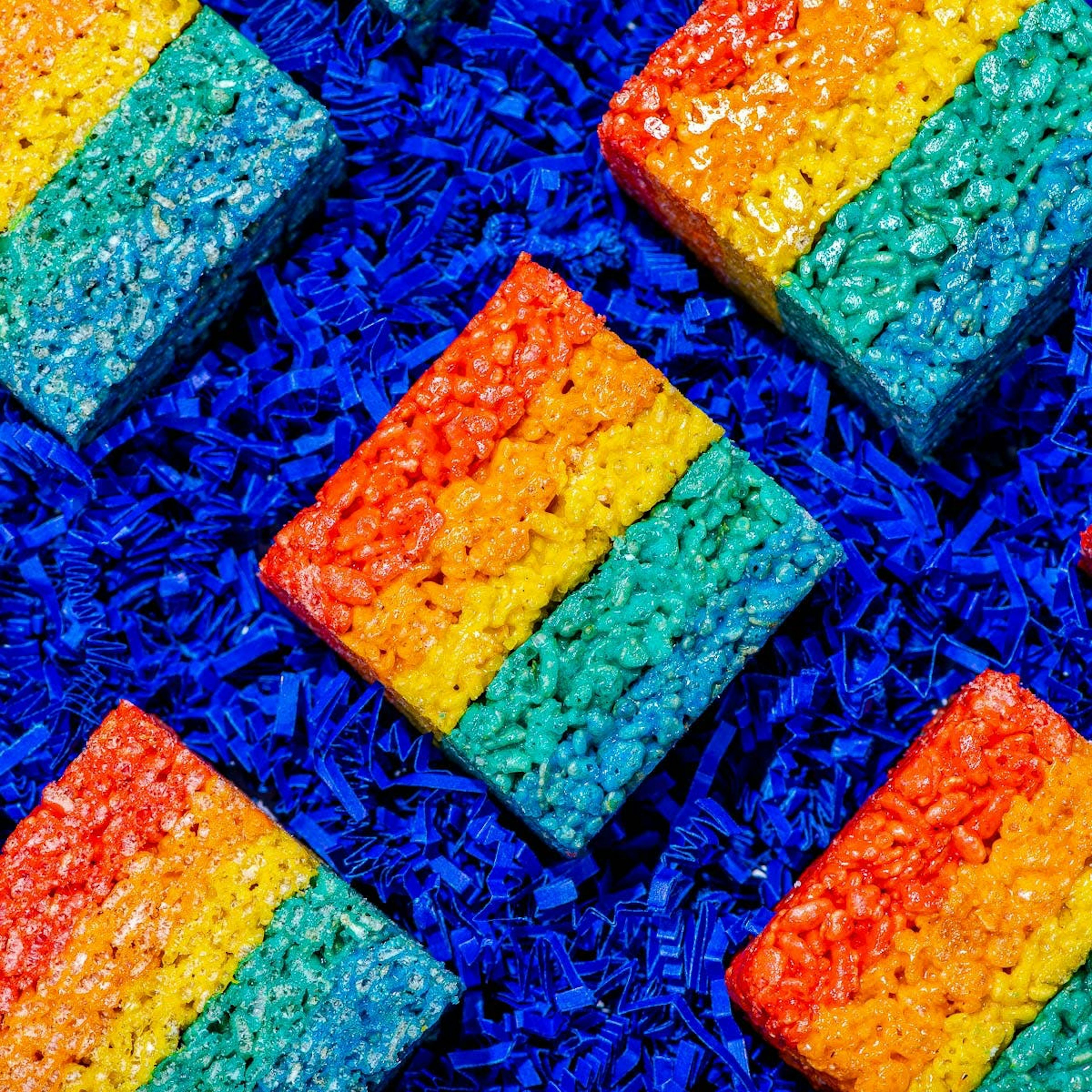Rainbow Rice Krispie Treats - 12 Pack by Treat House - Alternate image 1