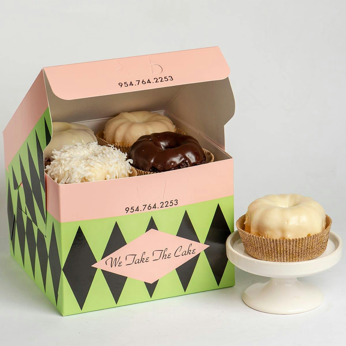 Box of 16 Assorted Petit Cakes (Pickup and Manhattan/JC Delivery only) —  Bon Vivant New York, Luxury Petits Fours & Cakes