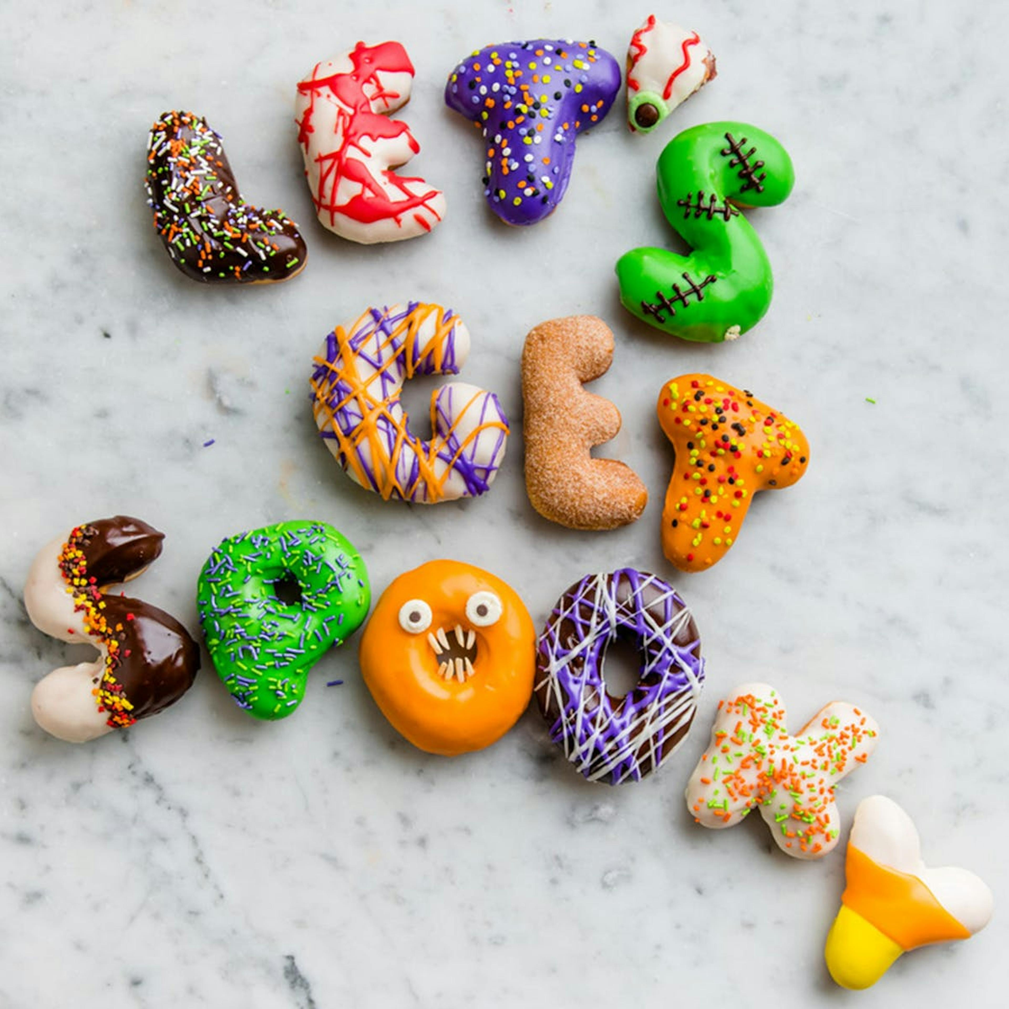 Halloween Message Donuts by Angel Food Bakery - Alternate image 1