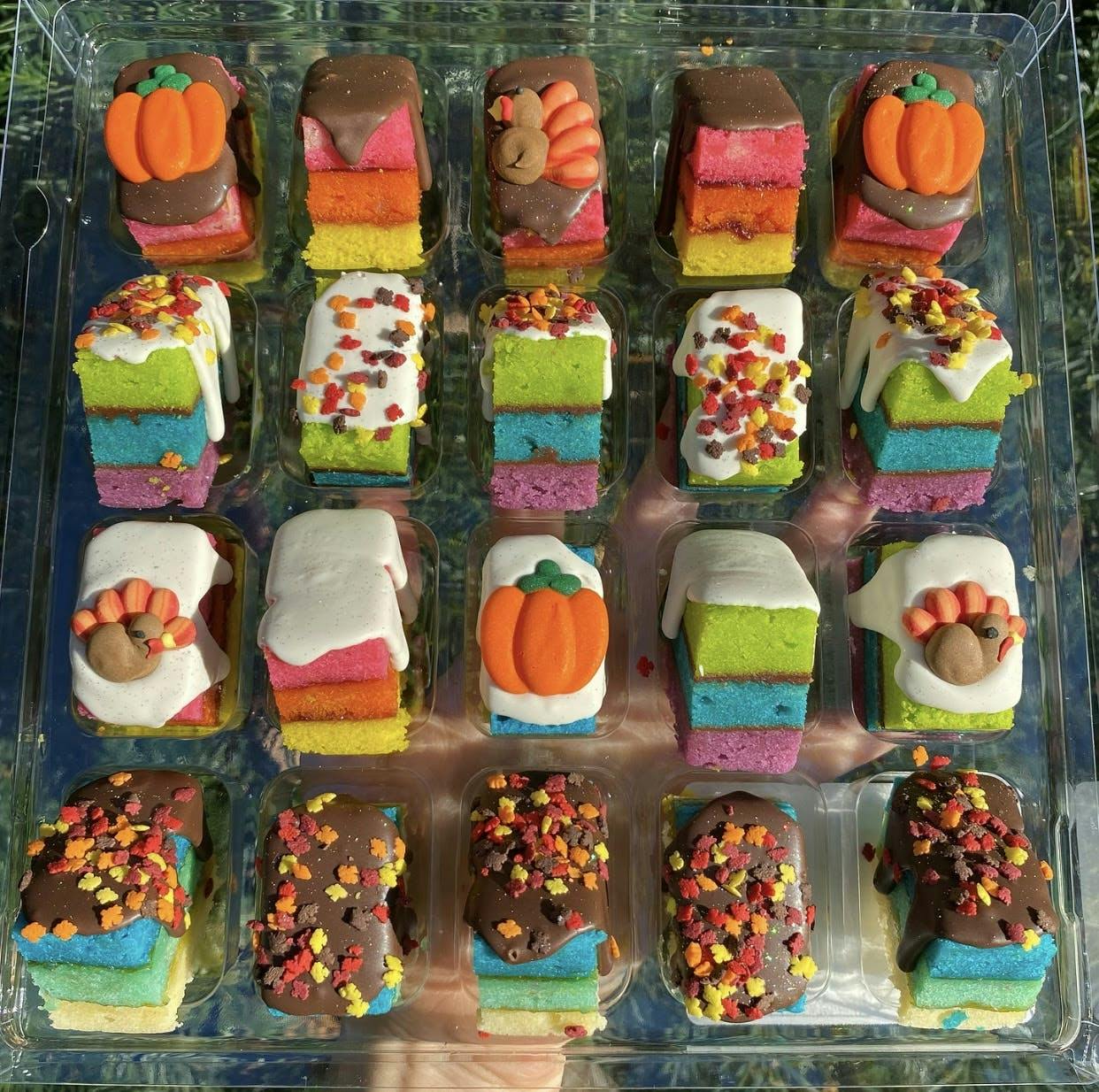 Thanksgiving Rainbow Cookies - 20 Pack by Zola Bakes - Alternate image 1