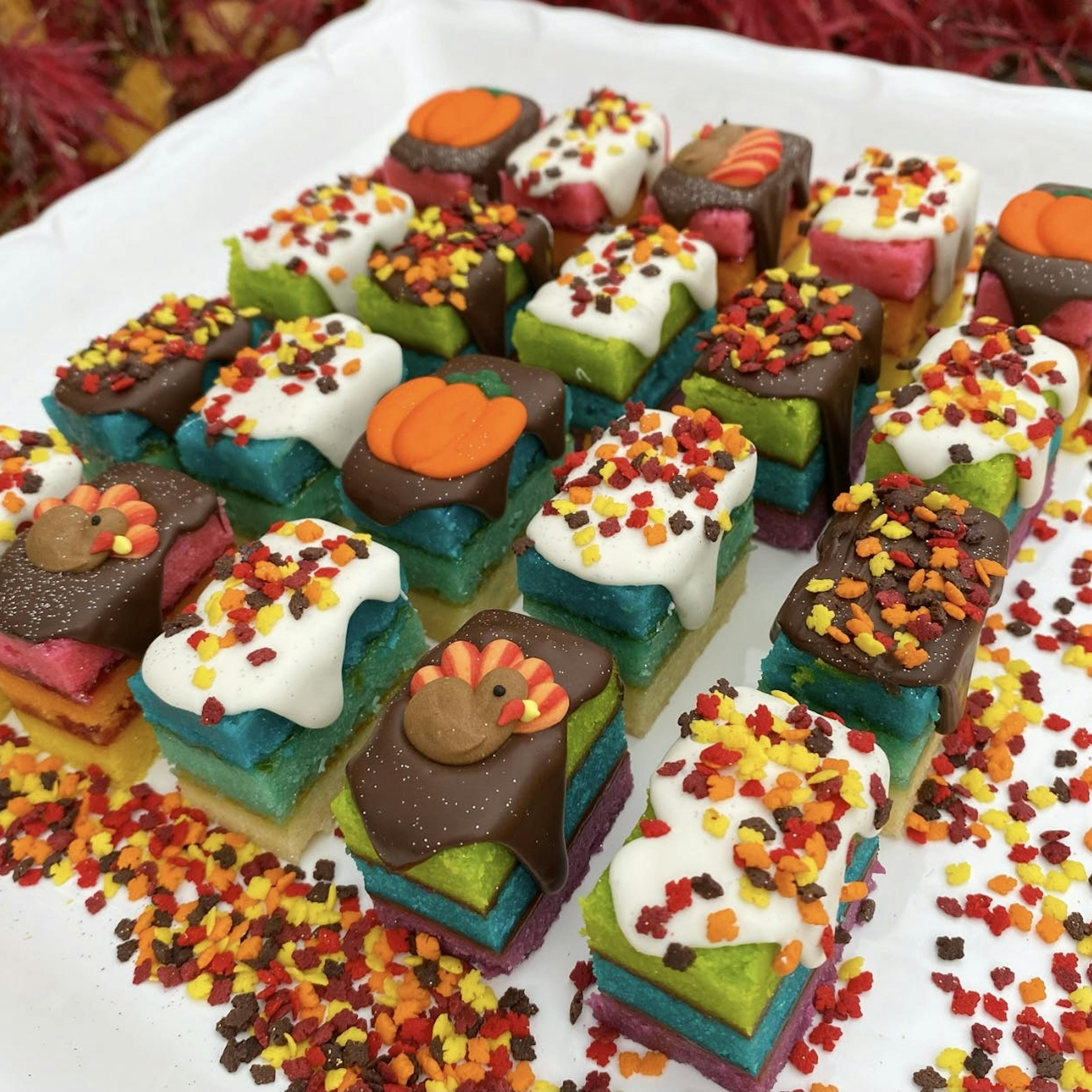 Thanksgiving Rainbow Cookies - 20 Pack by Zola Bakes - Alternate image 3