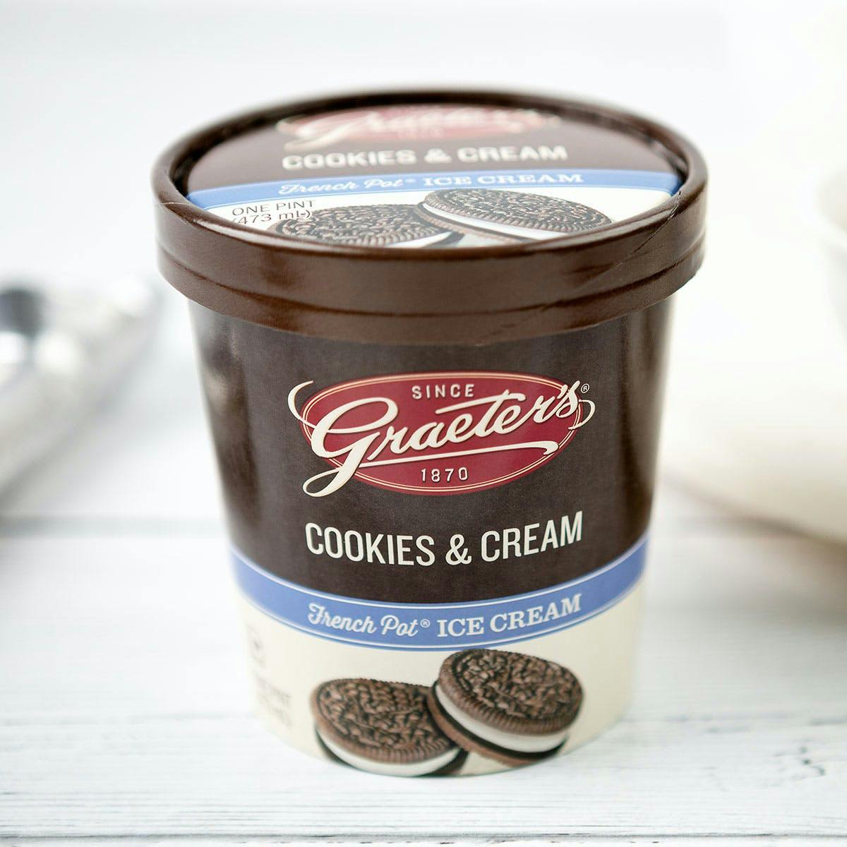 Cookie & Cream Ice Cream - 6 Pints by Graeter's Ice Cream - Alternate image 1