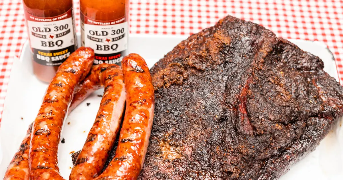 Whole Brisket and Sausages by Old 300 BBQ | Goldbelly