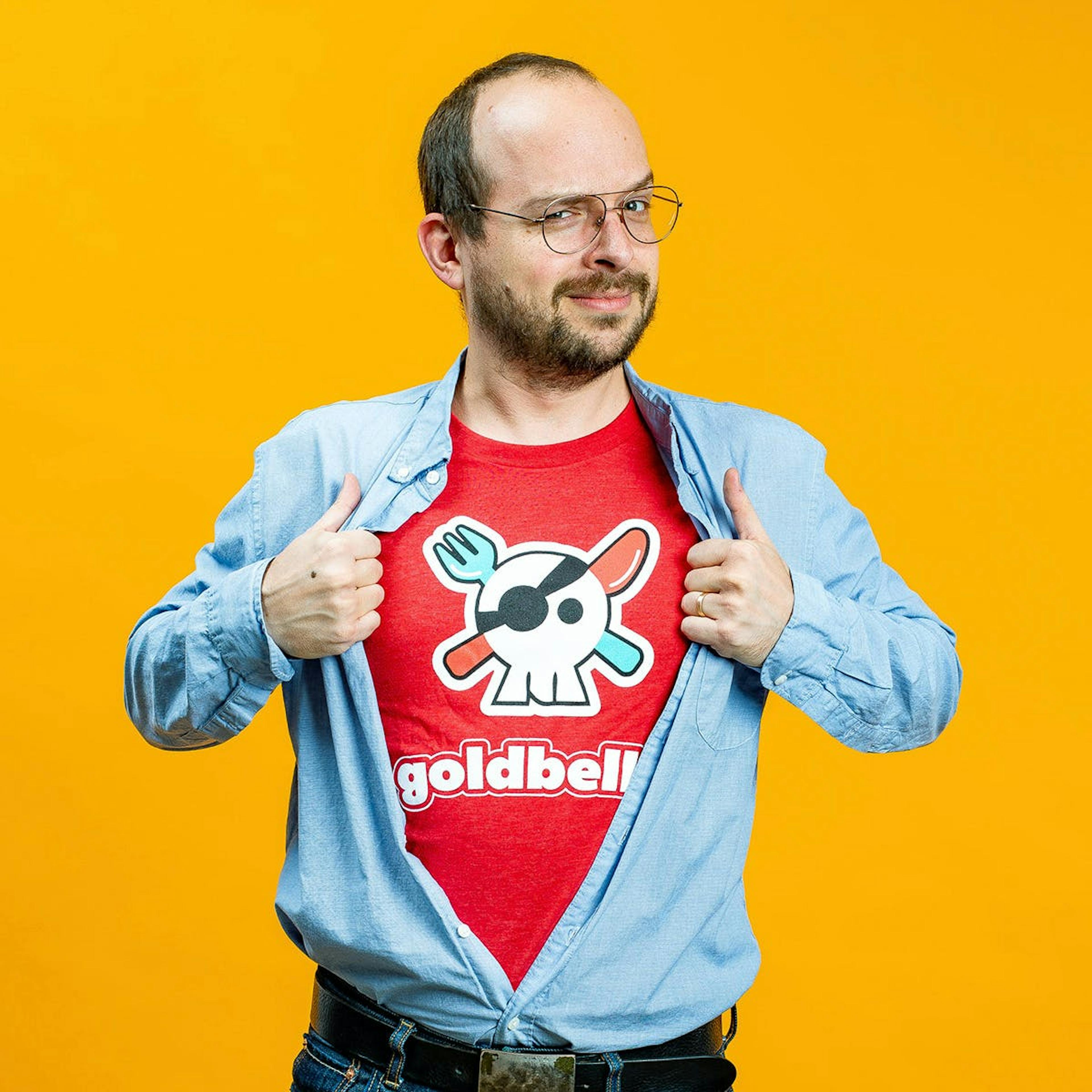 Vintage Red Goldbelly T-Shirt by Gift Cards + Merch - Alternate image 2