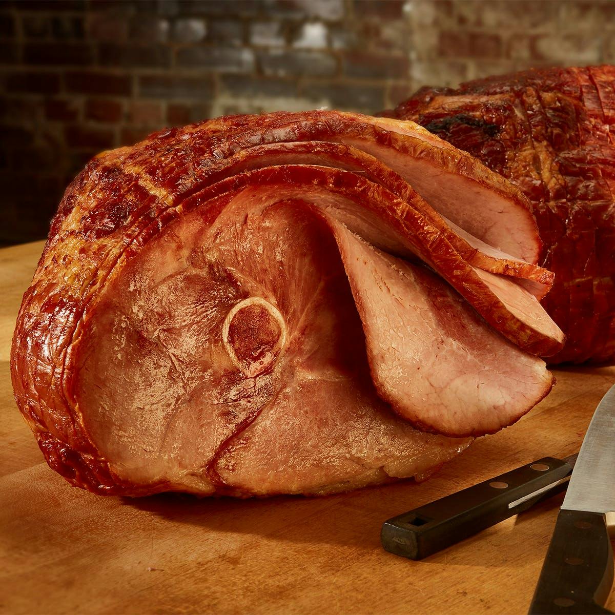 Cured and Smoked Spiral Sliced Half Ham - 7 - 9 lbs. by Alewel's Country Meats