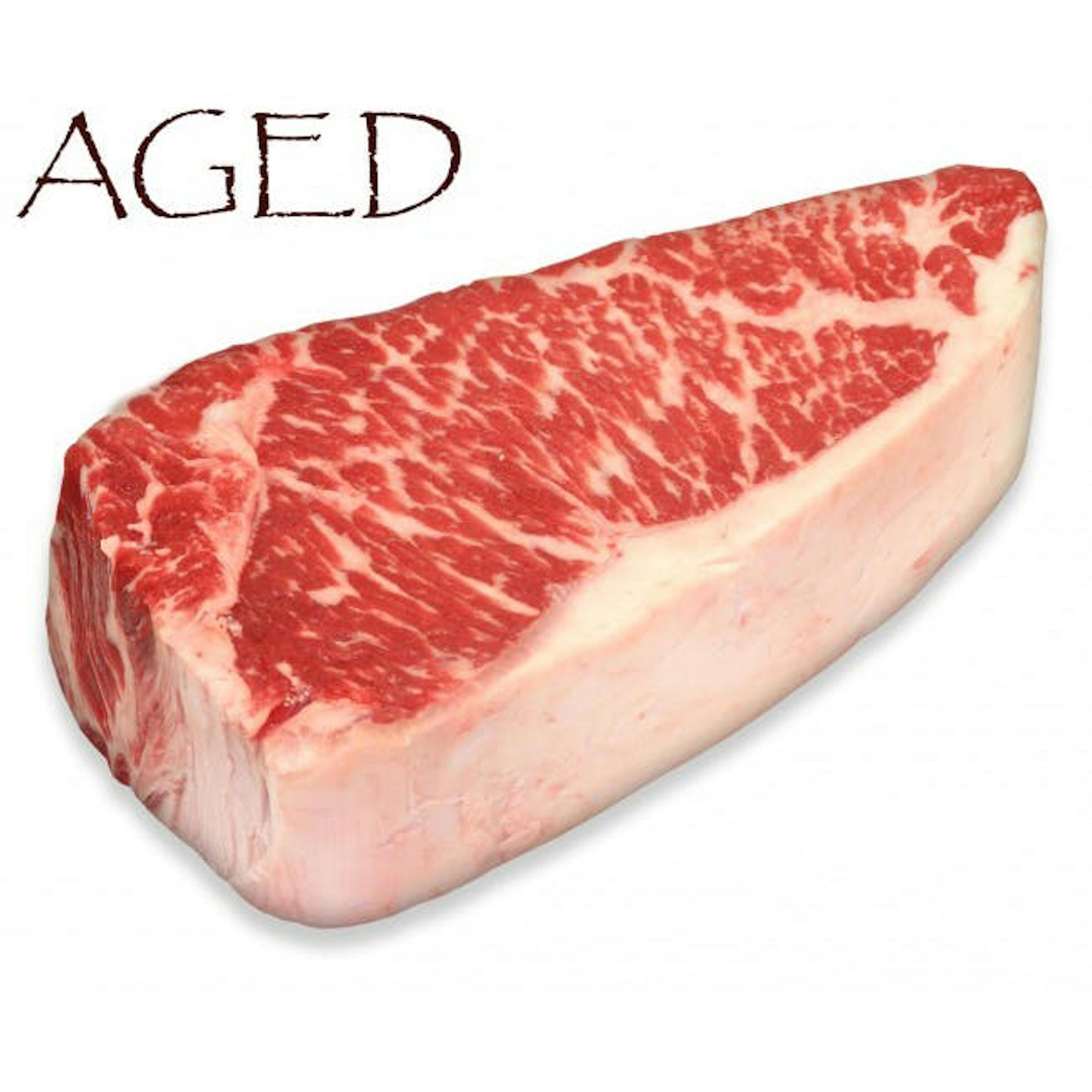 Dry-Aged USDA Prime Black Angus Boneless NY Strip Steaks - 30 days, 1.0" thick, (9-11 oz.) by Pat LaFrieda Meats