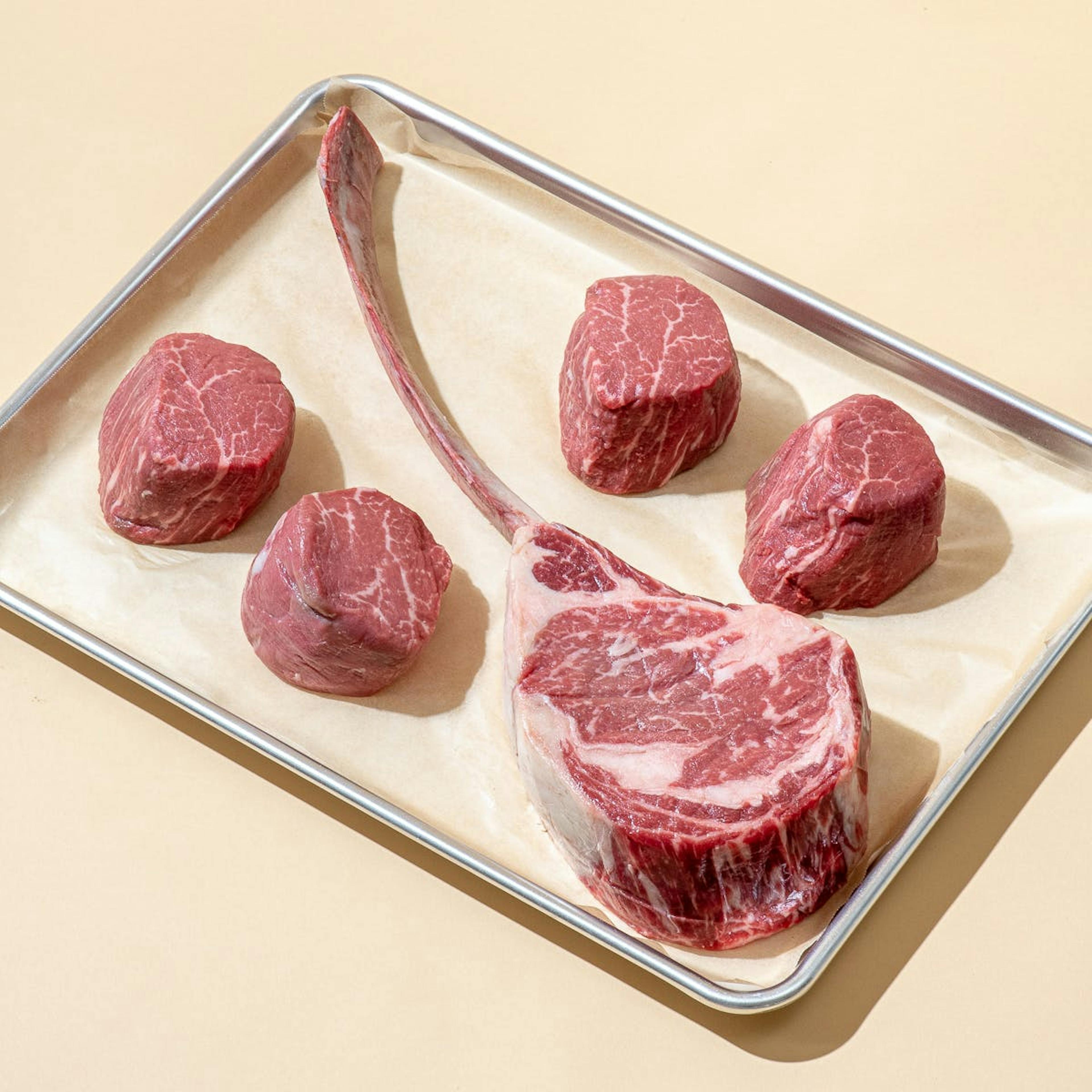 USDA Prime Tomahawk + Filets Sampler by Pat LaFrieda Meats