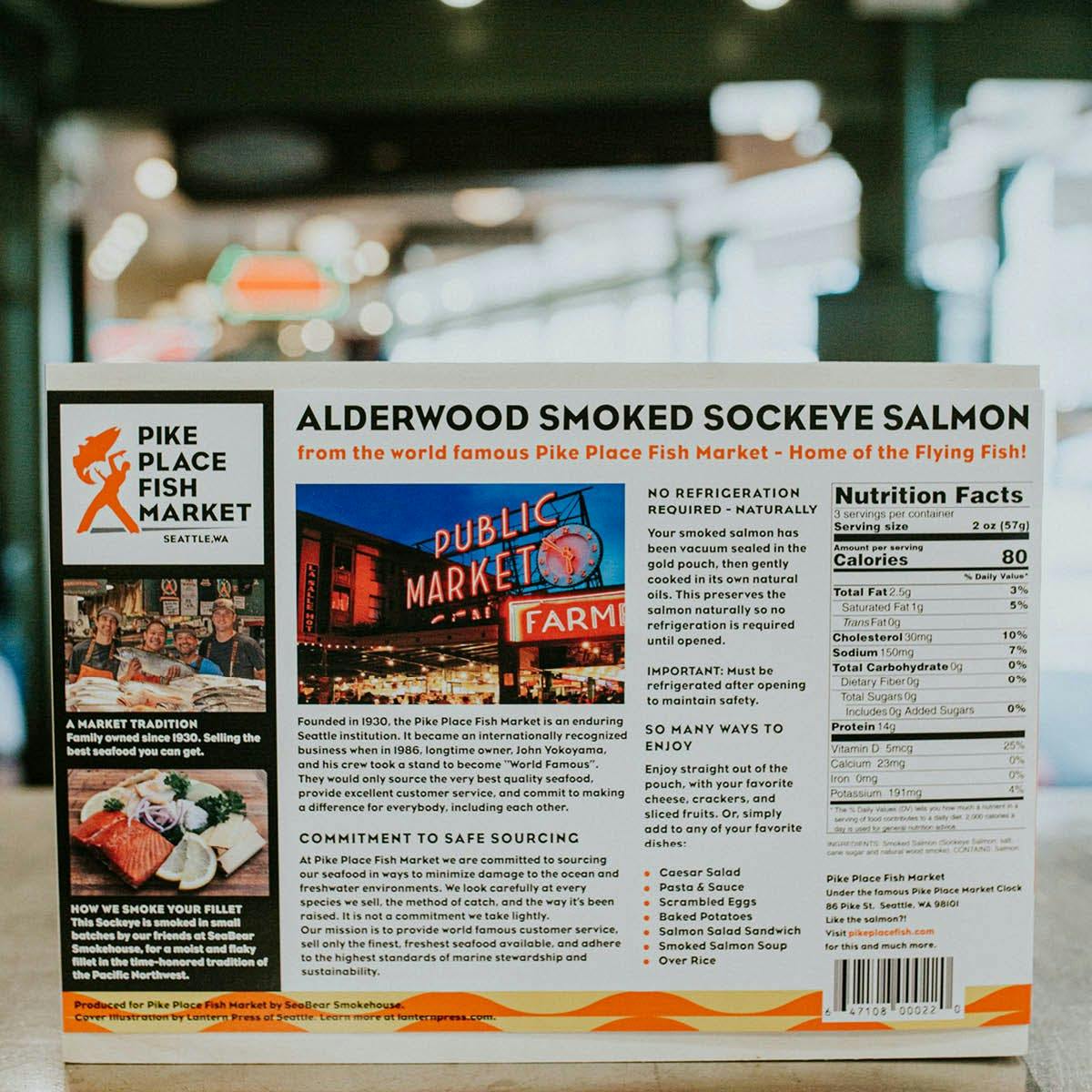 Smoked Sockeye Salmon - Wood Box, Alderwood, Wild, 6 oz by Pike Place Fish Market - Alternate image 2