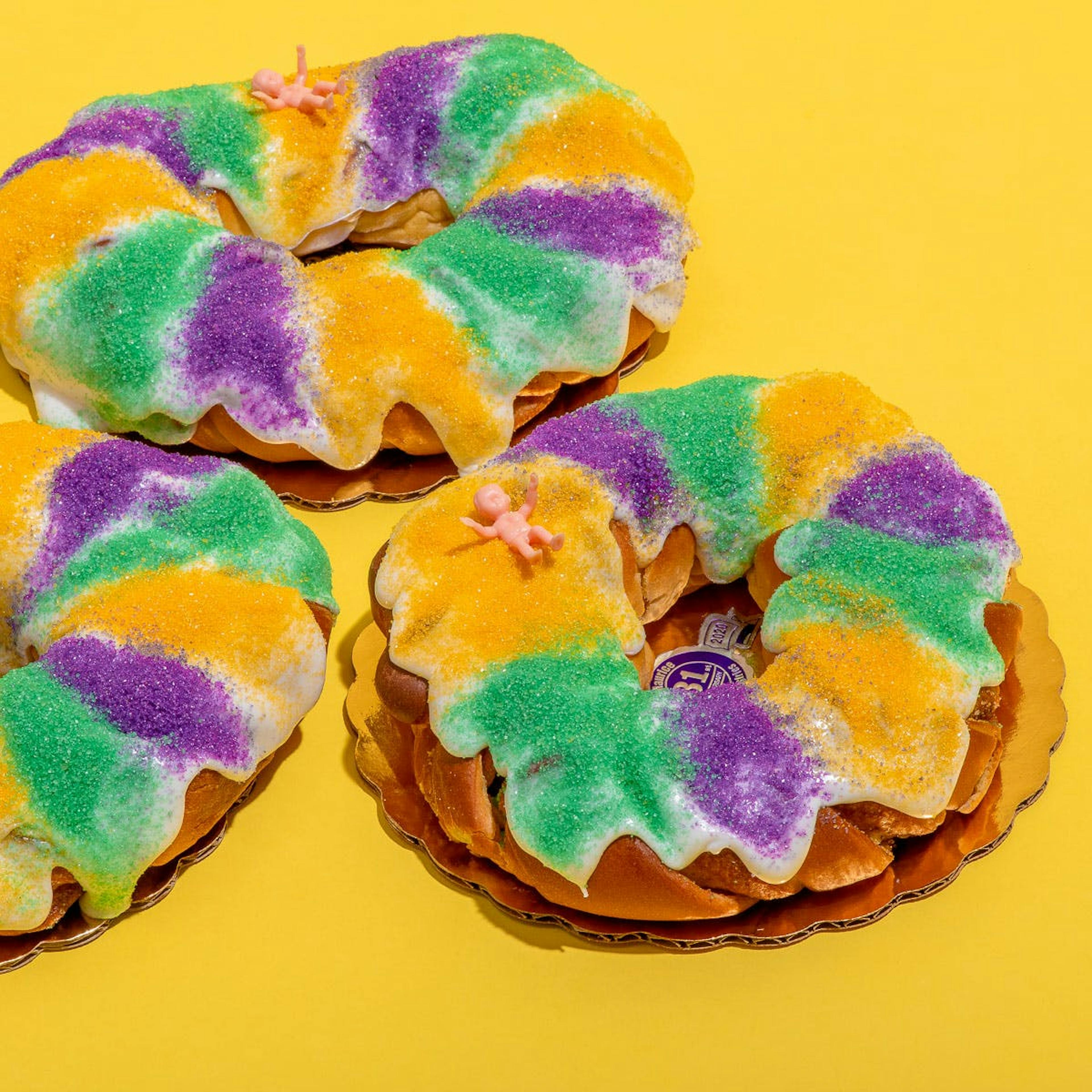 Traditional Mini New Orleans King Cake - 4 Pack by Maurice French Pastries - Alternate image 4